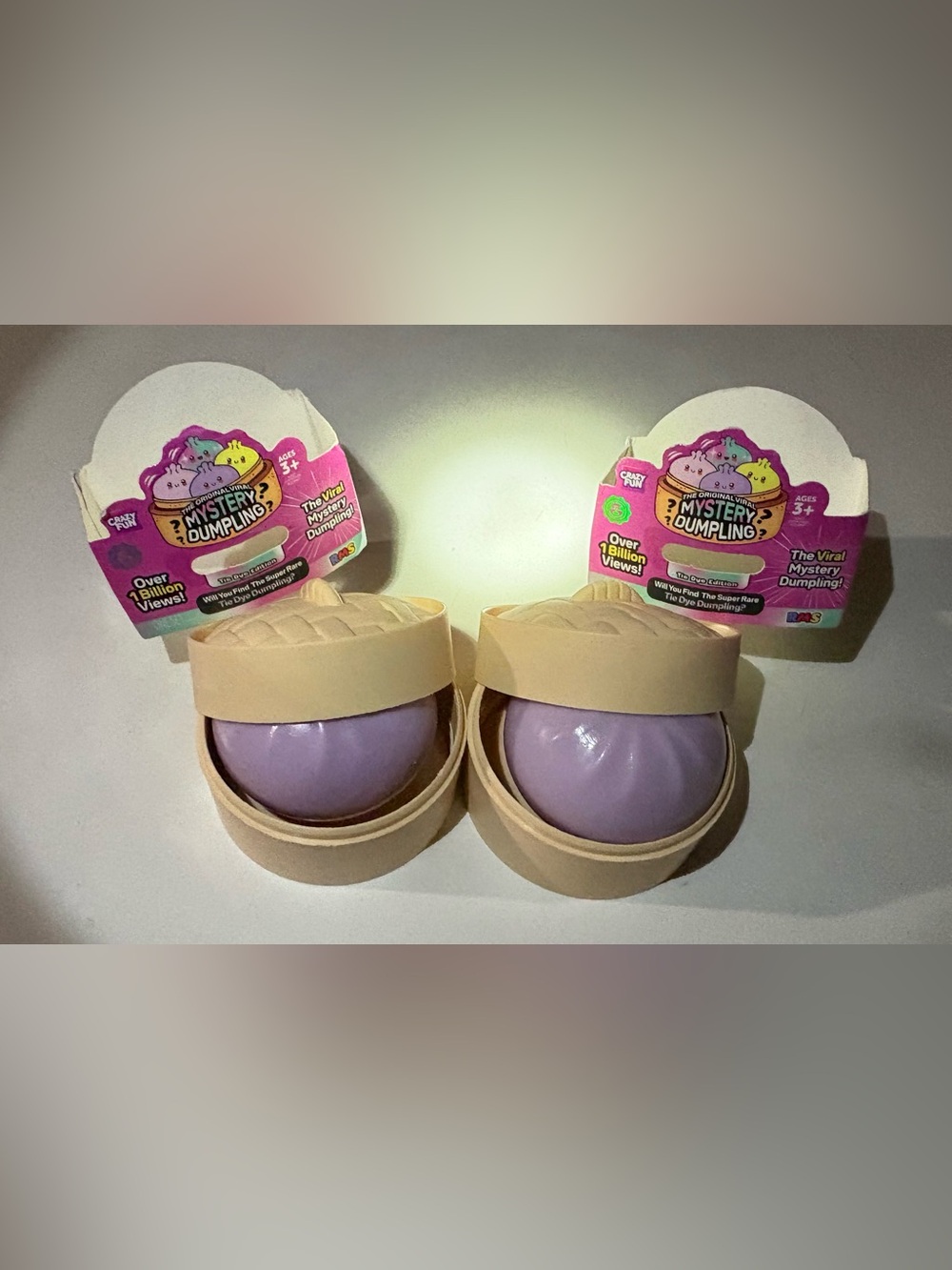 2-Pack Crazy Fun Mystery Dumpling MINI TieDye Edition OPENED Purple Squishies 💜